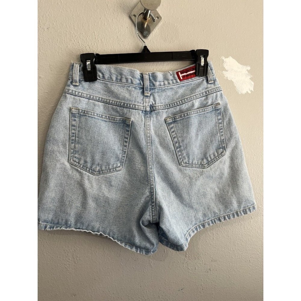 Halston Vintage High Waist Mom Denim Shorts Light Wash Size 6 - Picture 9 of 14